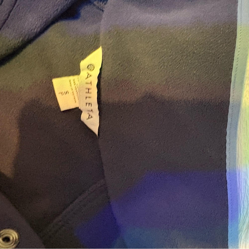 Athleta Blue snap button Pullover - image 3